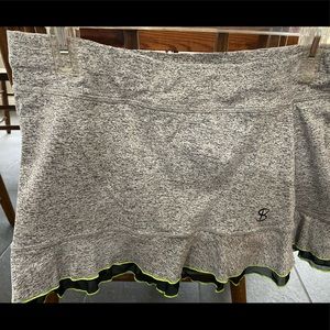 SofiBella medium Gray with Black & neon Green trim tennis skirt